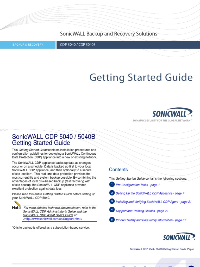 SonicWALL CDP 5040 5040B Getting Started Guide | PDF | Ip Address ...