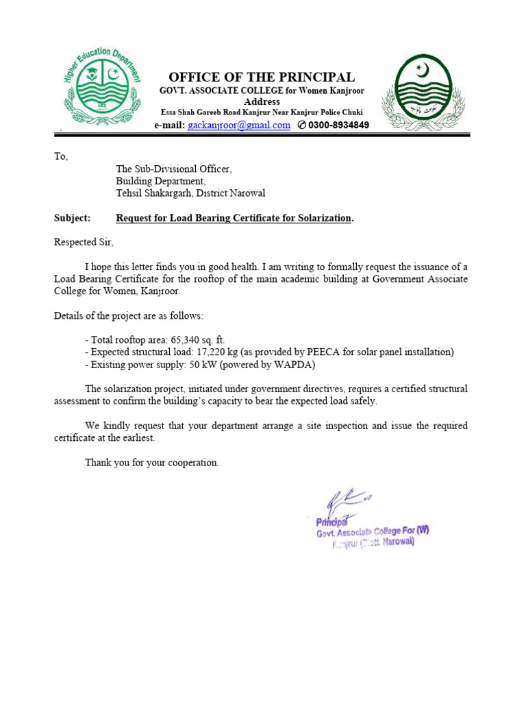 Building Department Latter | PDF