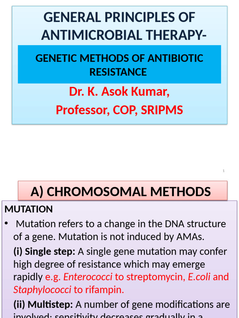 Genetic Mechanisms of Antibiotic Resistance | PDF | Plasmid ...