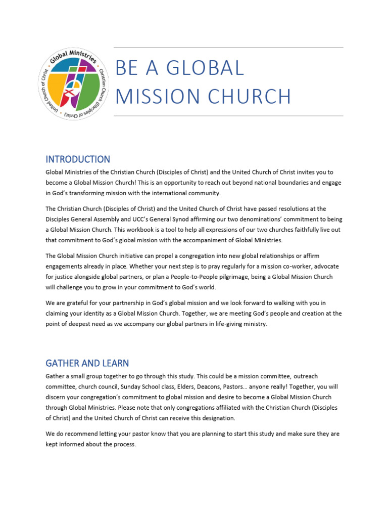 Become a Global Mission Church Guide | PDF | Christian Church ...