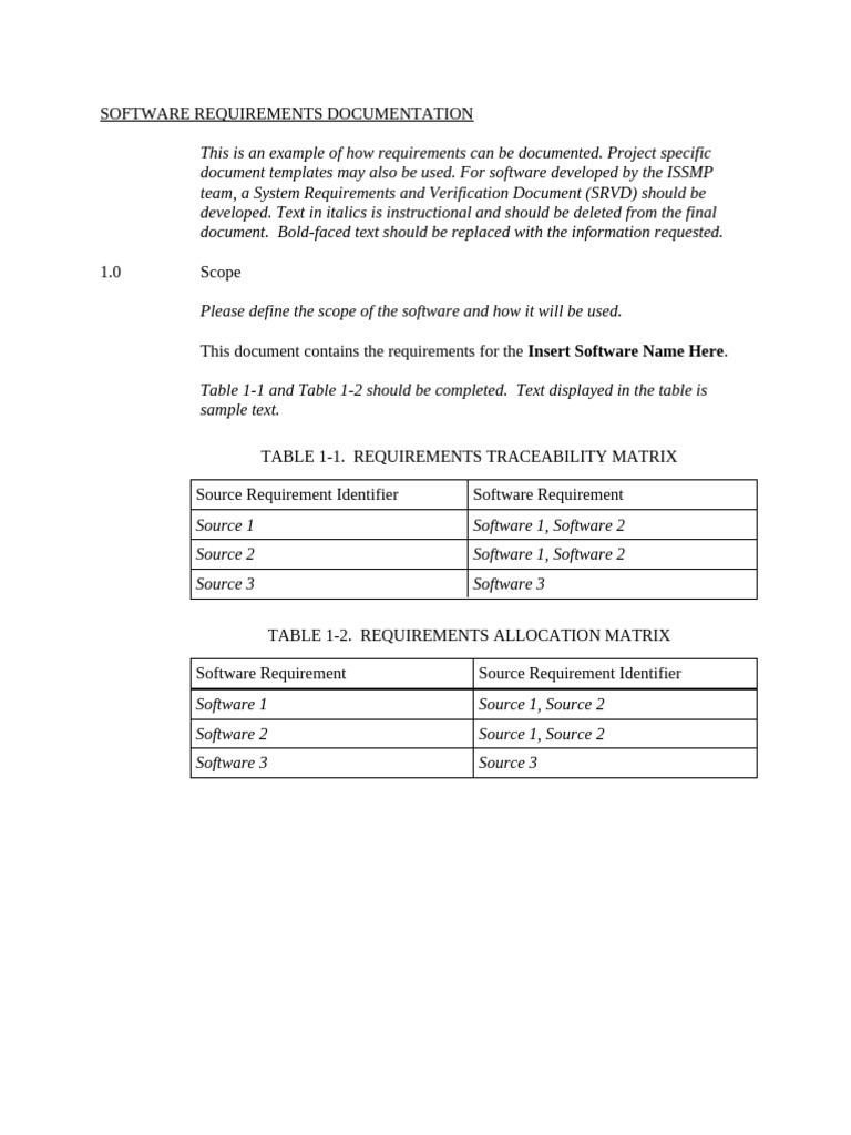 Software Requirements Documentation Guide | PDF | Operating System ...