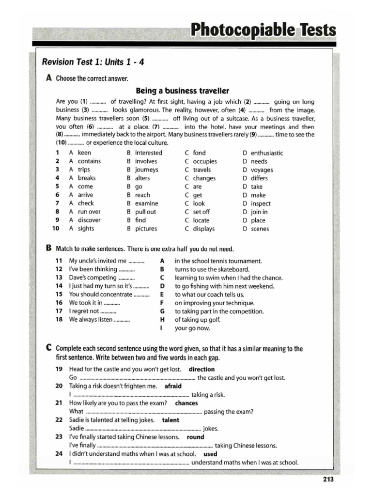 Revision Test 1 | PDF