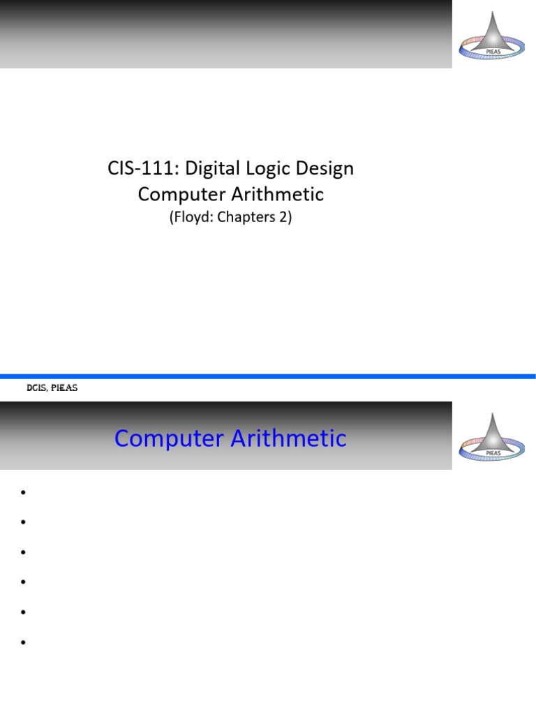 Lecture 07 BinaryArithmatic DLD 2023 | PDF | Computer Science | Arithmetic