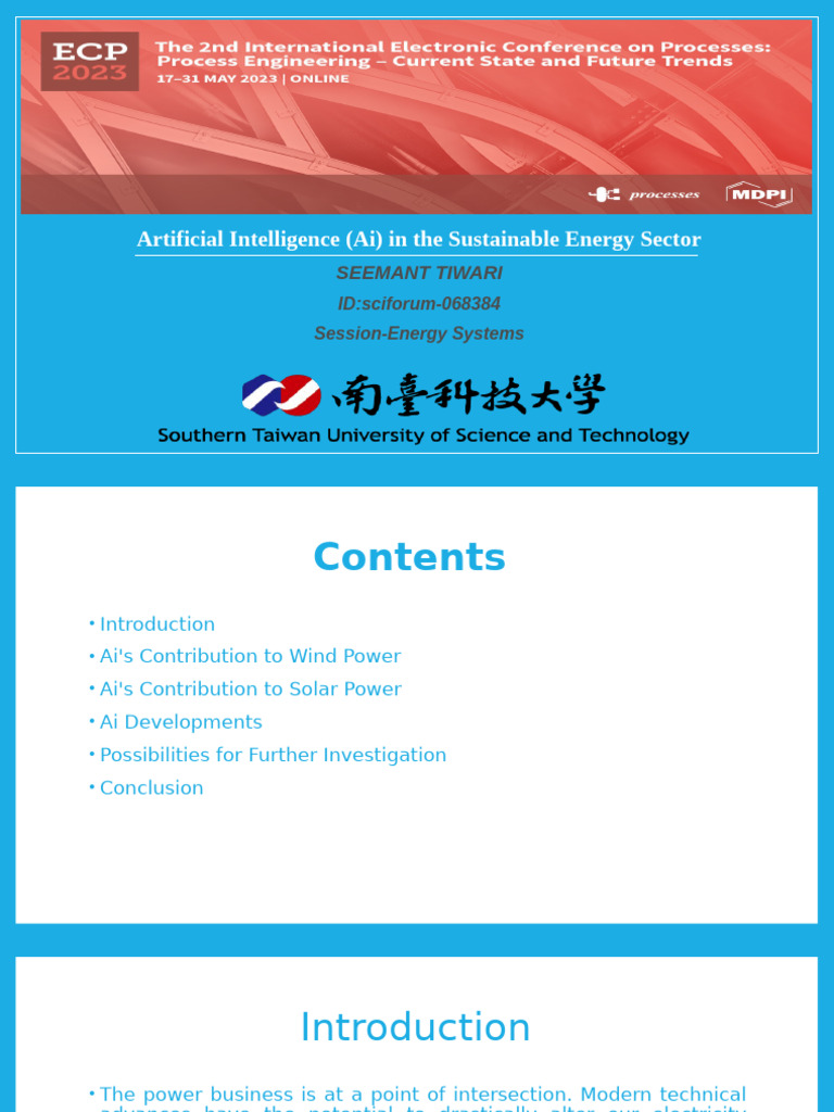AI Innovations in Sustainable Energy | PDF | Artificial Intelligence ...