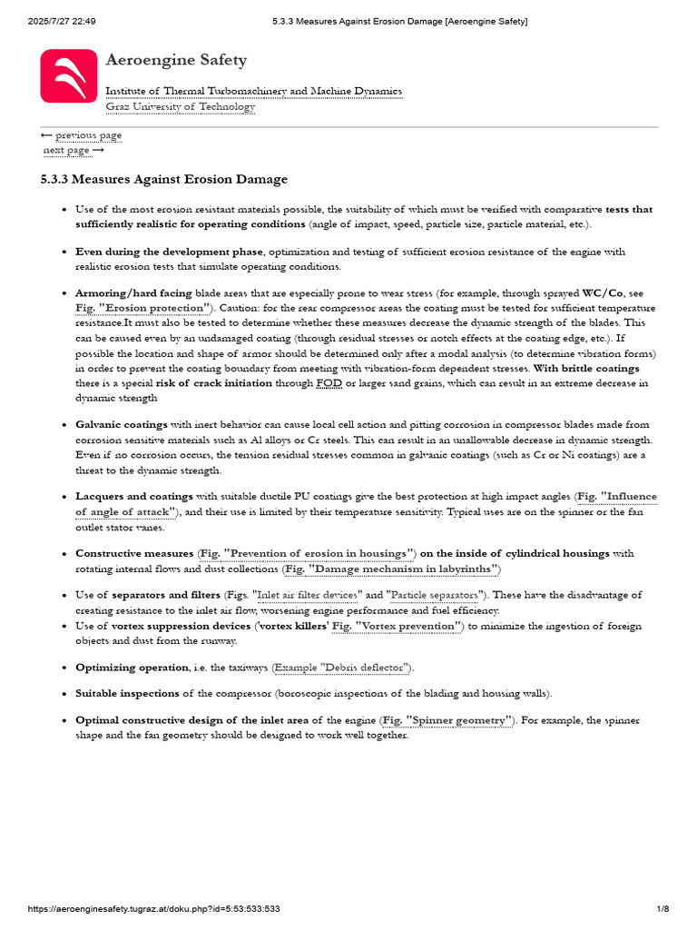 Erosion Damage Prevention in Aeroengines | PDF | Corrosion | Mechanical ...