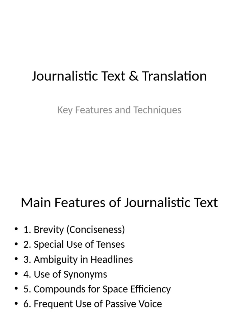 Key Techniques in Journalistic Writing | PDF