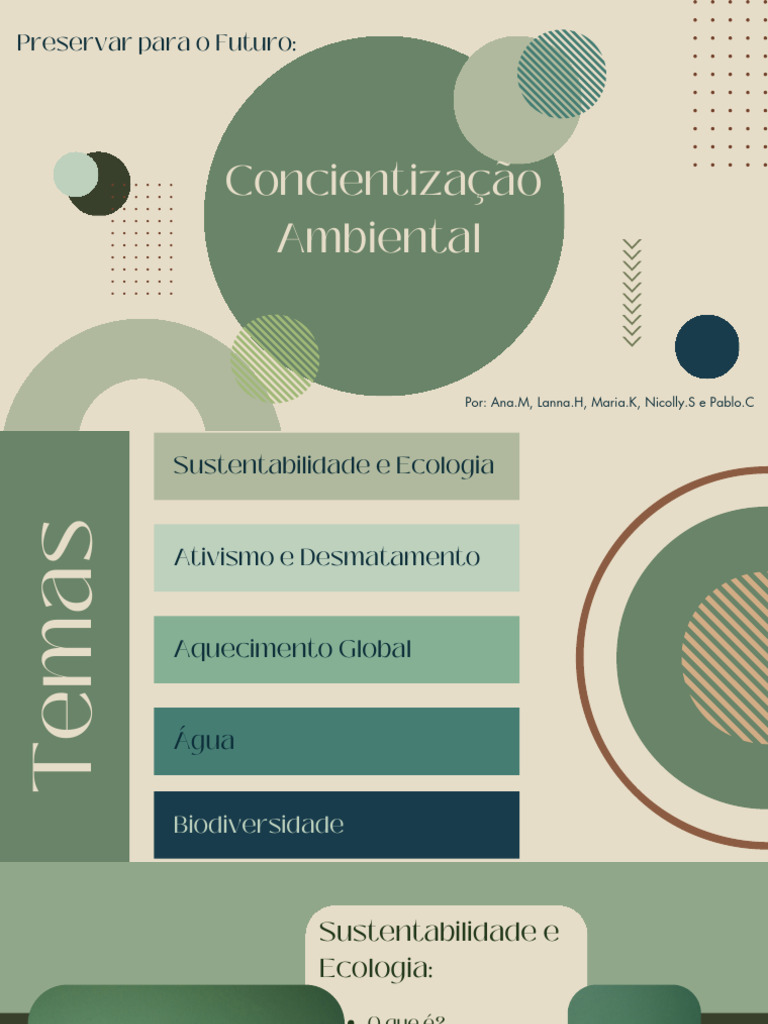 Conscientização Ambiental e Sustentabilidade | PDF | Água | Agricultura