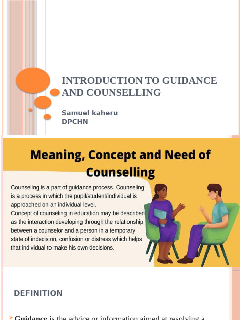 Introduction To Guidance and Counselling | PDF | Communication ...