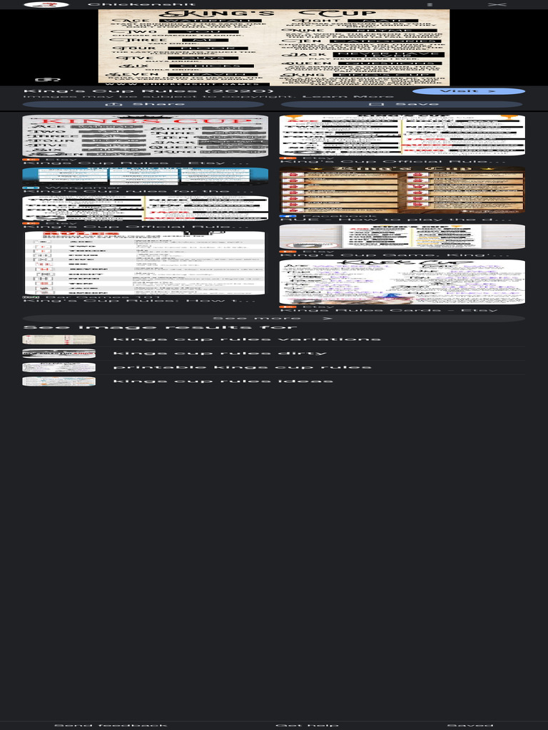 King's Cup Rules and Variations Guide | PDF