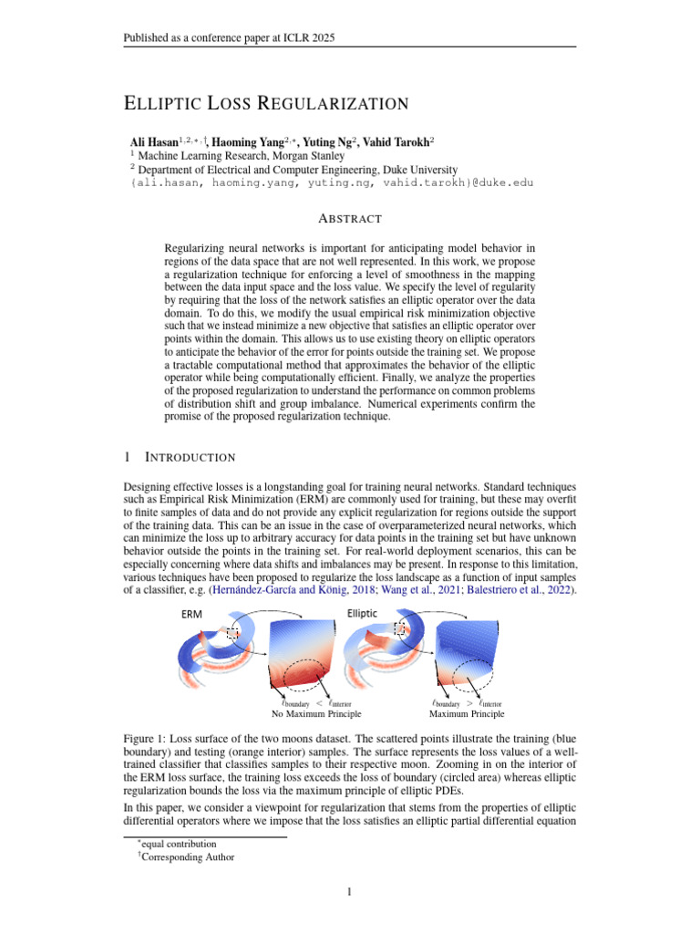Elliptic Loss Regularization for Neural Networks | PDF | Partial ...