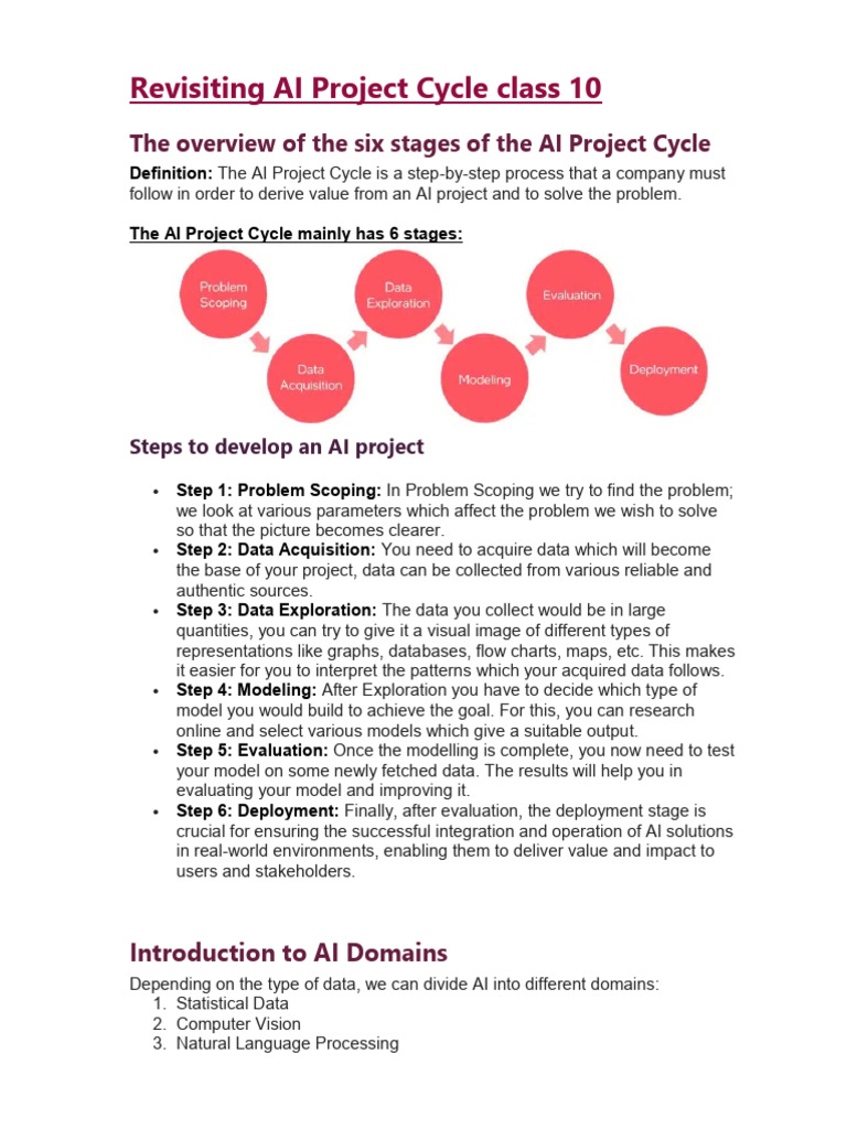AI Project Cycle and Ethical Frameworks | PDF | Artificial Intelligence ...