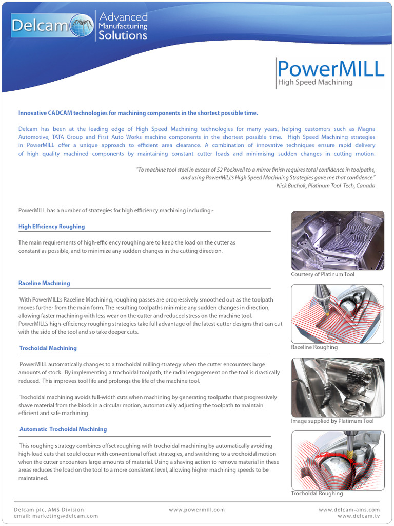 High-Speed Machining with PowerMILL | PDF | Machining | Machine Tool