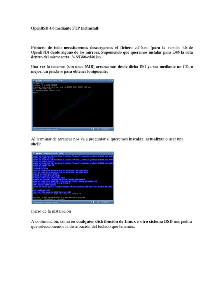 OpenBSD 4 PDF Interfaz de línea de comando Red de computadoras