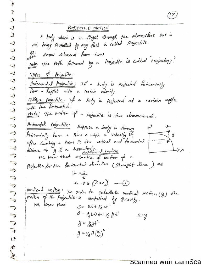 Projectile | PDF