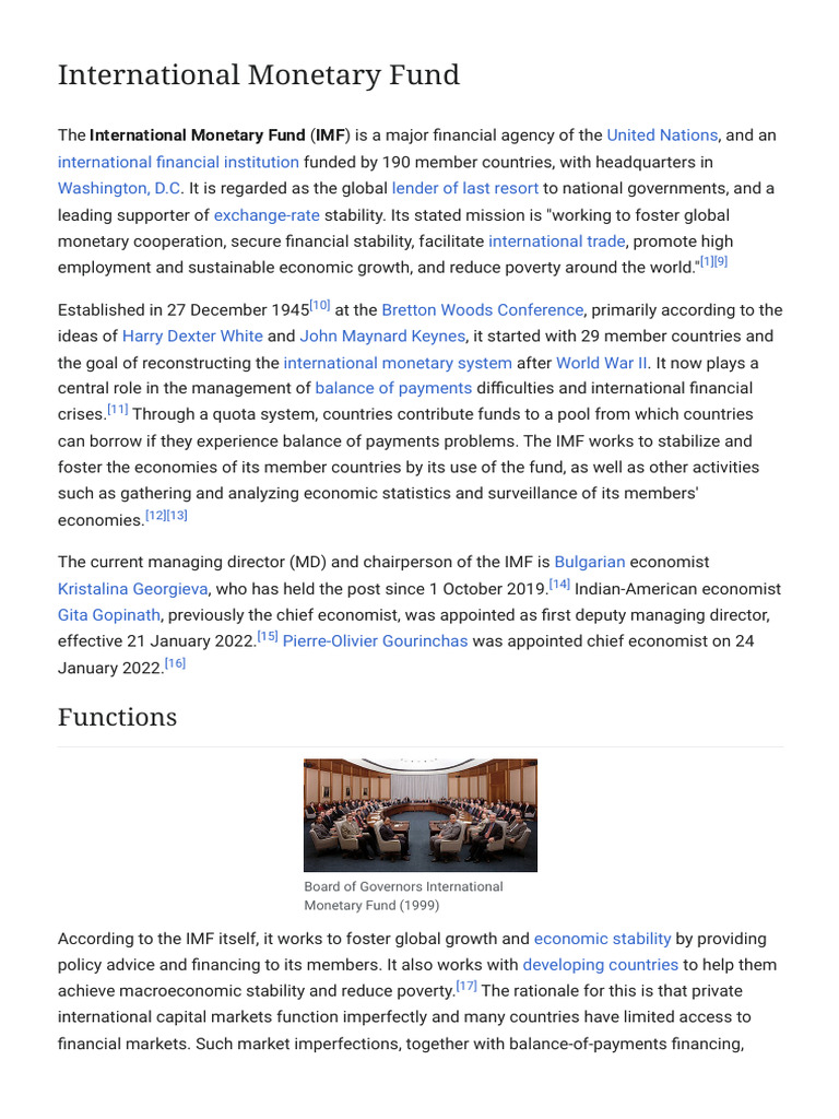IMF Quota and Voting Shares Overview | PDF | International Monetary ...