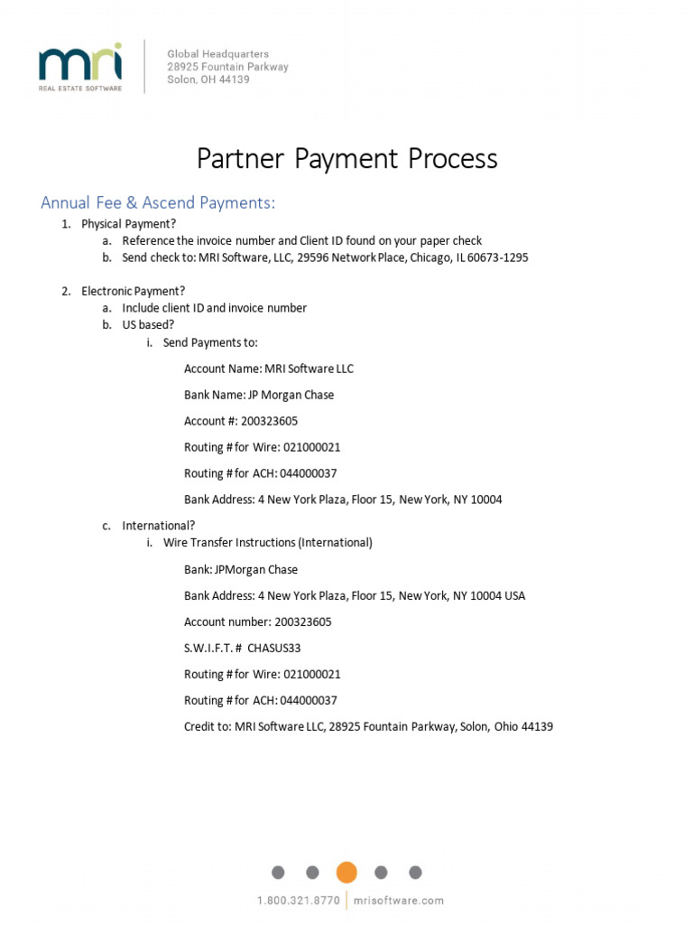 Partner Payment Instructions with JP Morgan | PDF | Payments | Jp ...
