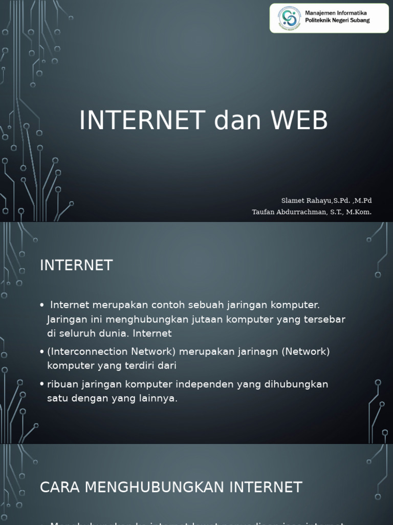 Dasar Internet dan Web: Panduan Lengkap | PDF