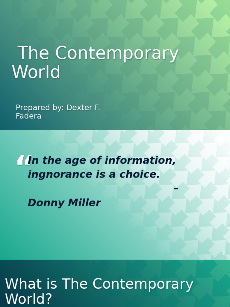 Understanding the Contemporary World | PDF | Globalization | World ...