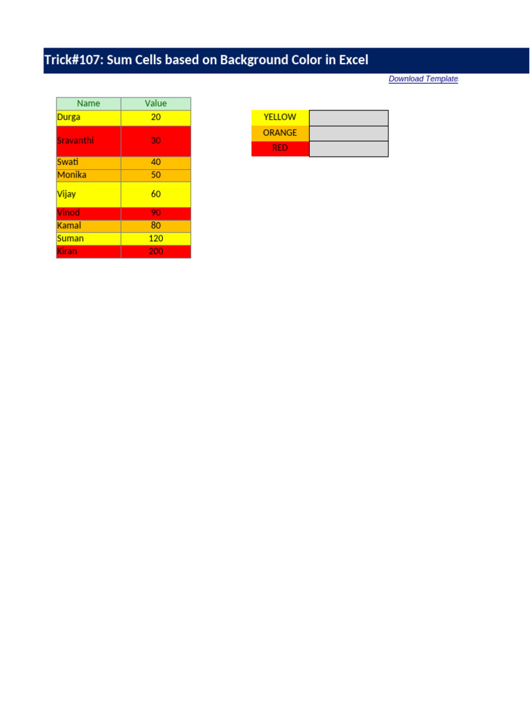 Sum Cells Based On Background Color-Dptutorials | PDF | Microsoft Excel ...
