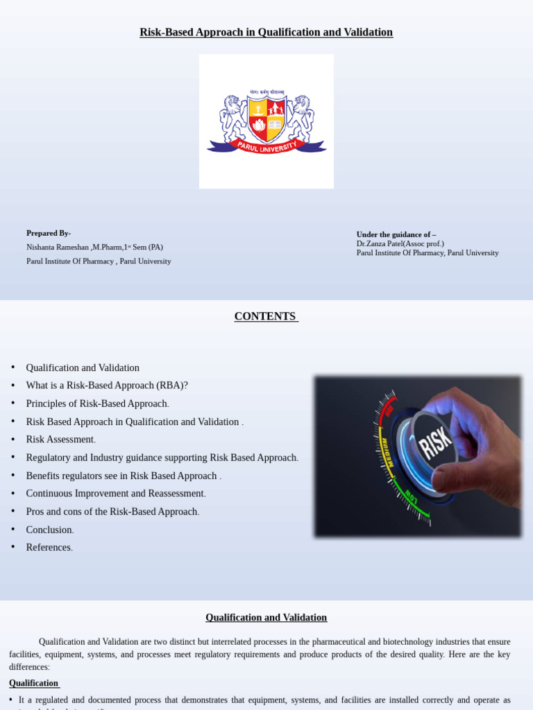 Risk-Based Validation in Pharma | PDF | Risk | Verification And Validation
