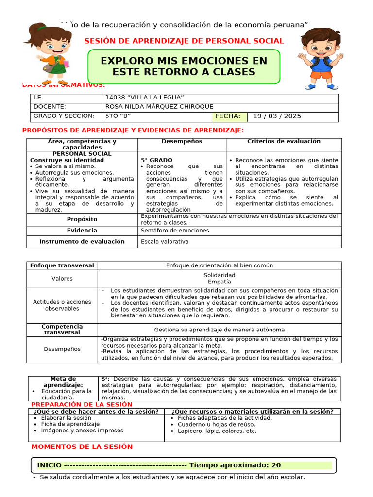 Emociones y autorregulación en clase | PDF | Las emociones | Aprendizaje