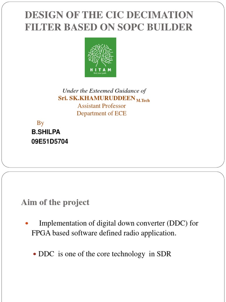 CIC Decimation Filter for SDR FPGA | PDF | Software Defined Radio ...