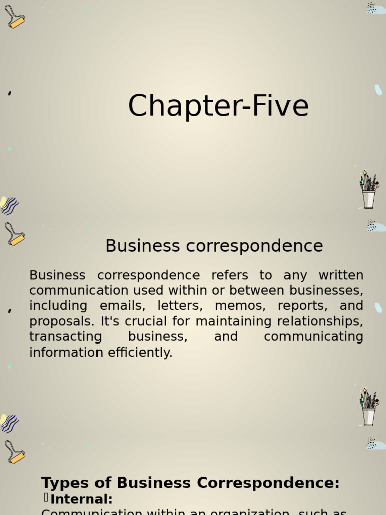 Business Correspondence Essentials Guide | PDF | Motivation | Motivational
