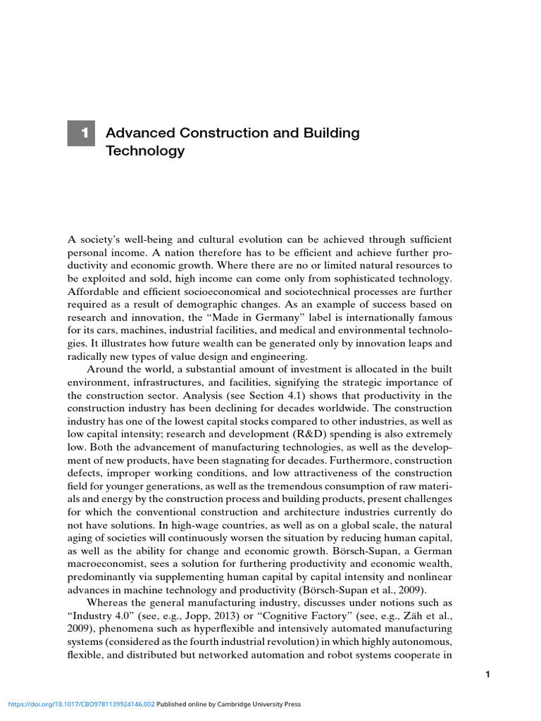 Advanced Construction and Building Technology | PDF | Robot | Robotics