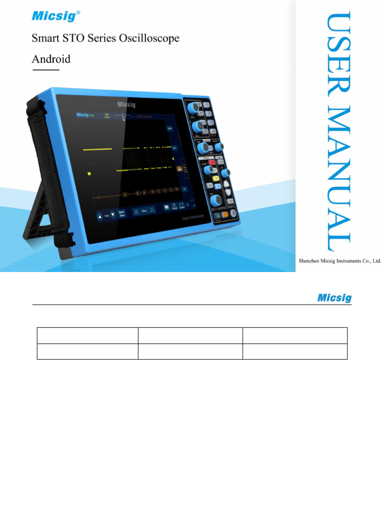 Micsig Oscilloscope User Manual | PDF | Electronics | Electricity