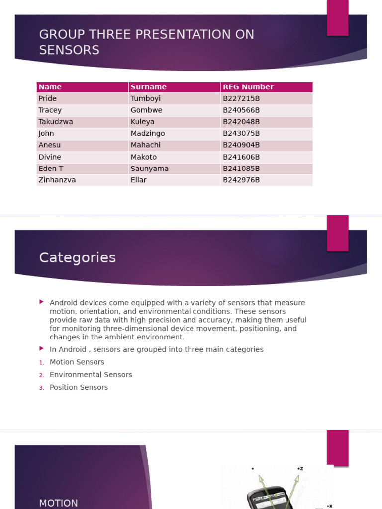 Overview of Android Sensor Types | PDF