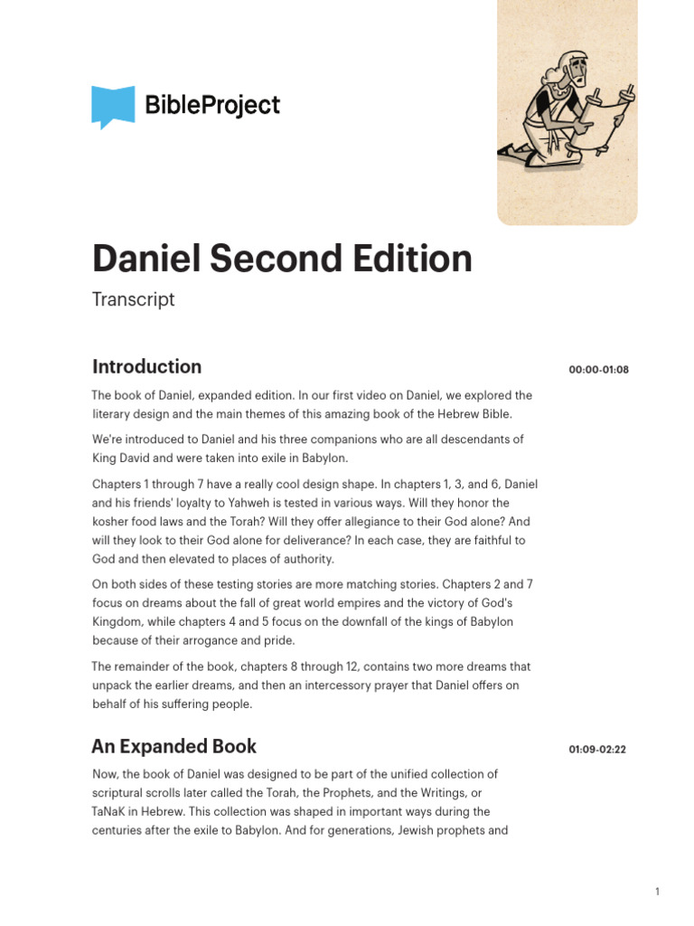 04 - Daniel Second Edition Transcript | PDF | Daniel (Biblical Figure ...