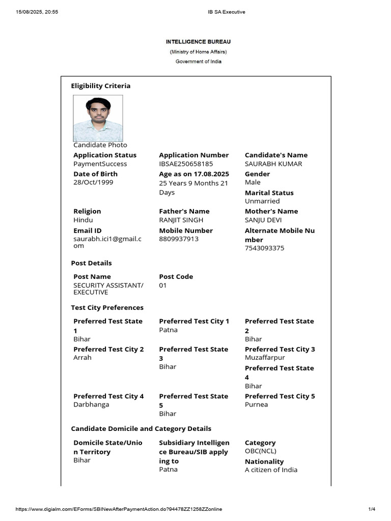 IB Security Assistant Application Details | PDF
