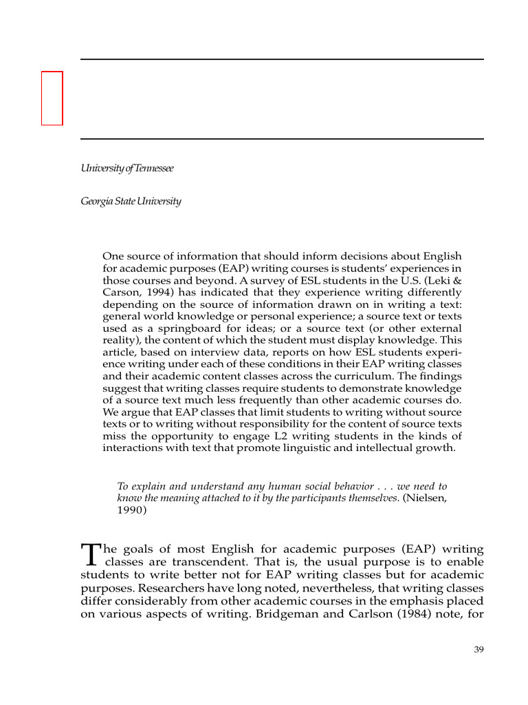 TESOL Quarterly - 2012 - LEKI - Completely Different Worlds EAP and The ...