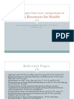 Human Resources For Health Human Resources For Health: Discussion Inputs From Cross-Cutting Theme of