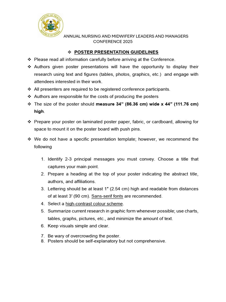 Poster Presentation Guidelines 2025 | PDF