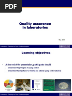 Quality Assurance in Laboratories