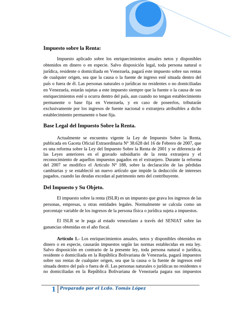Taller de El Impuesto Sobre La Renta | PDF | Impuesto sobre la renta ...