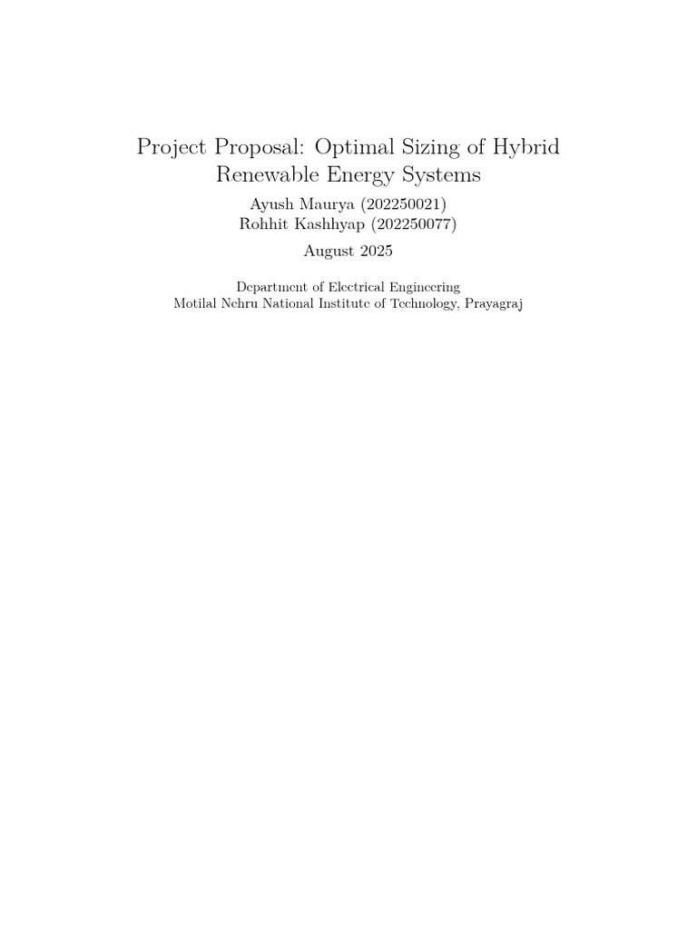Optimal Sizing of Hybrid Energy Systems | PDF | Mathematical ...