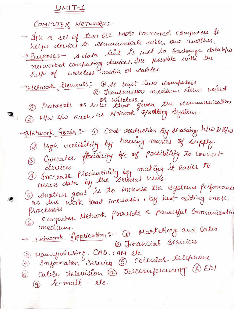 Unit-1 CN Notes | PDF