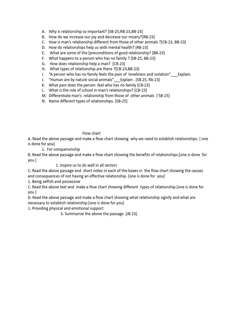 Family Relationship Questions | PDF