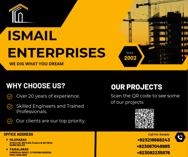 Ismail Enterprises: 20 Years of Excellence | PDF
