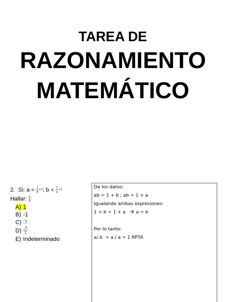 Tarea de RM - Geometria - Trigometria - 24-08-25 | PDF