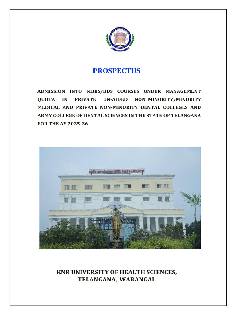 Prospectus | PDF | University And College Admission | Dental Degree