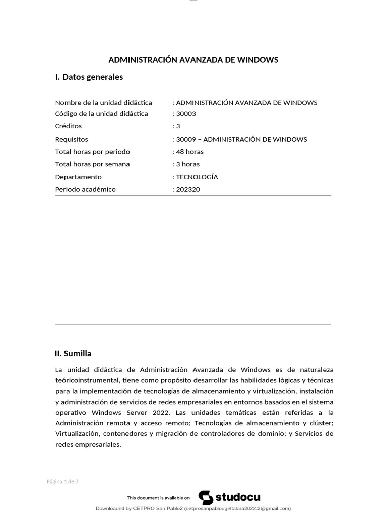 Administración Avanzada de Windows Server | PDF | Microsoft Windows ...