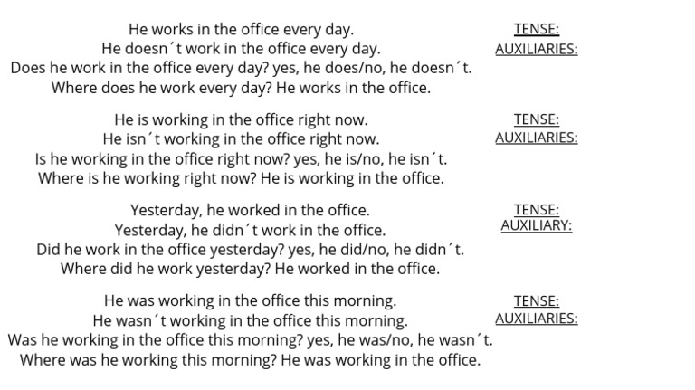 He Works in The Office Every Day. | PDF