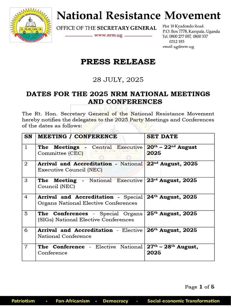 2025 NRM Meetings and Conferences Dates | PDF | Forms Of Government ...
