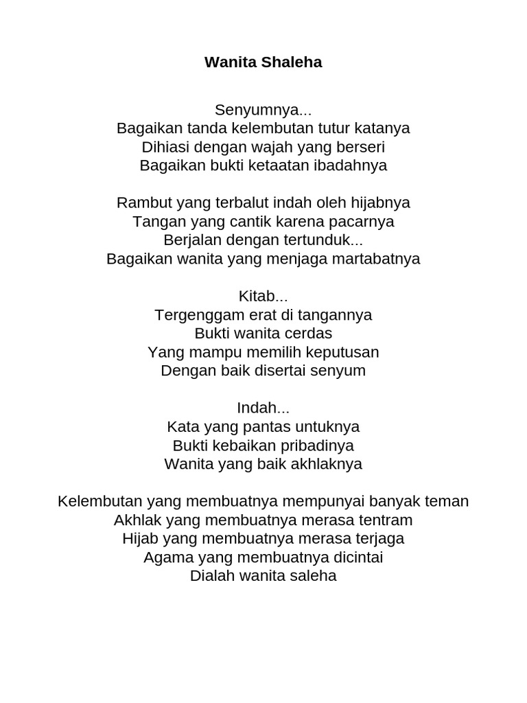 Wanita Shaleha dan Perjuangan Dakwah | PDF