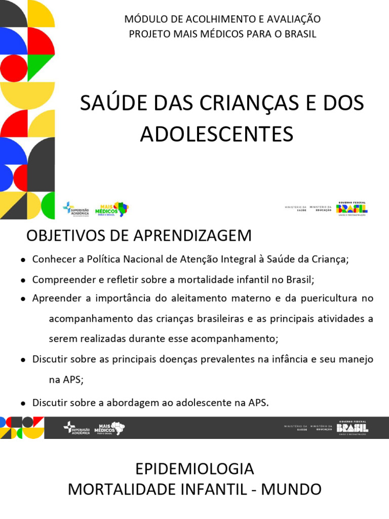 12.Saúde das Crianças e dos Adolescentes - MAAV | PDF | Epidemiologia ...