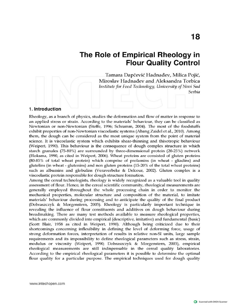 Rheological Properties of Dough | PDF