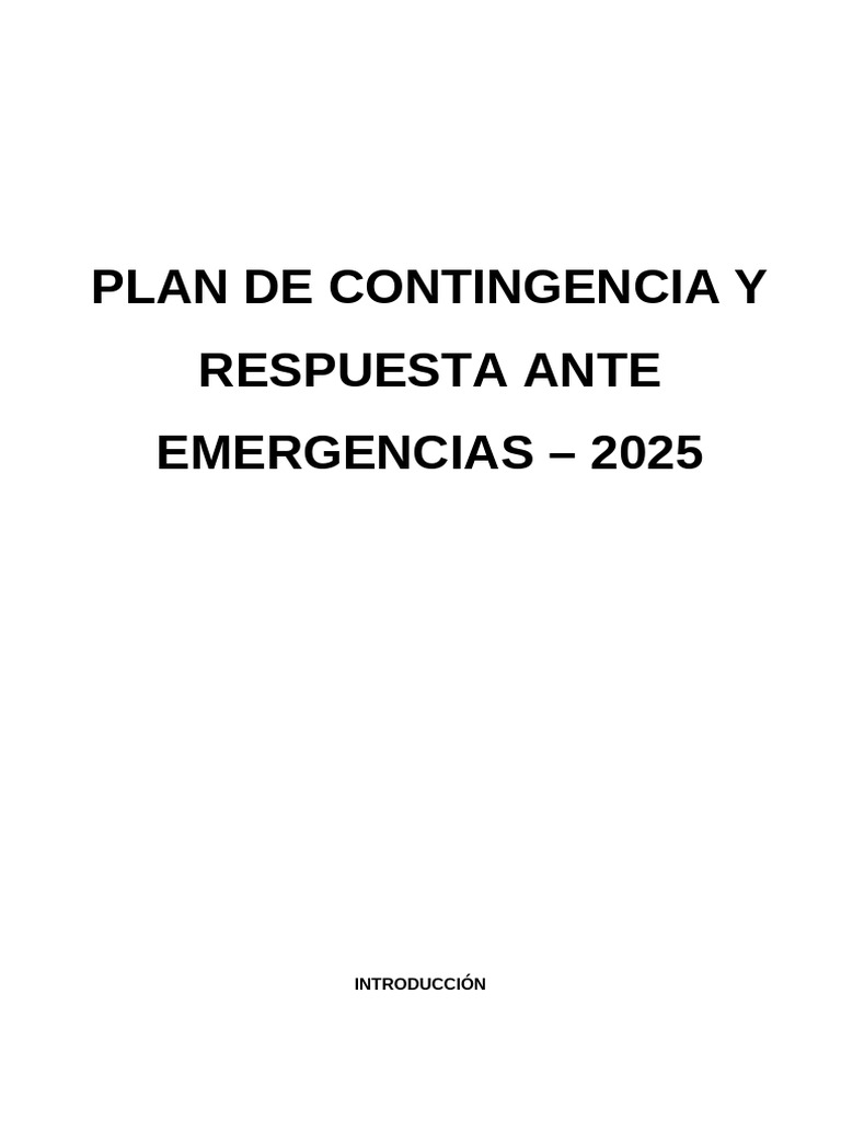 Plan de Emergencias M&B 2025 | PDF | Primeros auxilios | Temblores